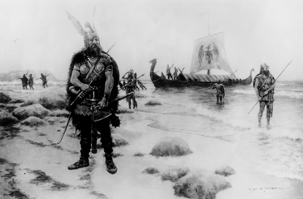 The Discovery of America by Leif Eriksson (fl.1000)  von American School