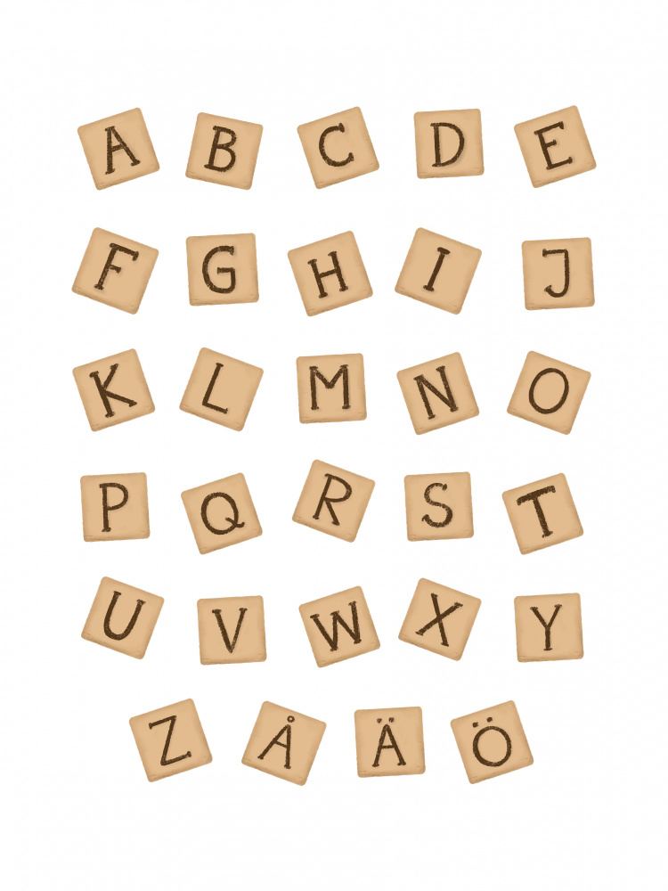 Träklossar ABC von Aminah Eleonora