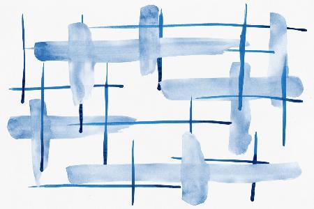 Abstract Lines Blue and White 05