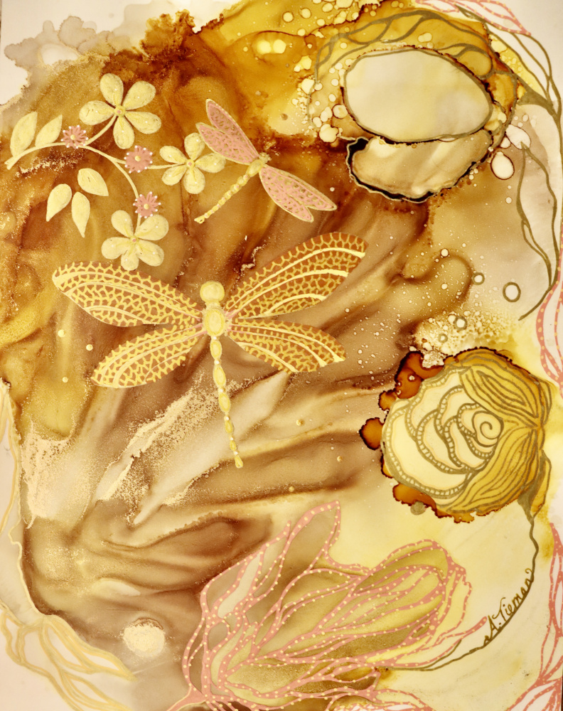 Golden Dragonflies von Amy Tieman