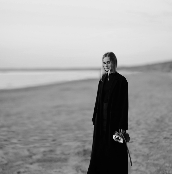 Woman on a beach von Anastassia Volkova