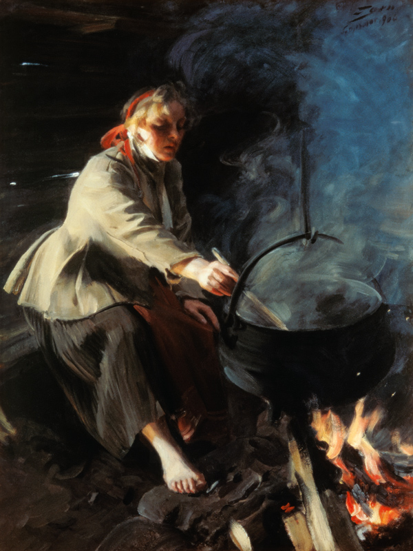 Im Herdhaus von Anders Leonard Zorn