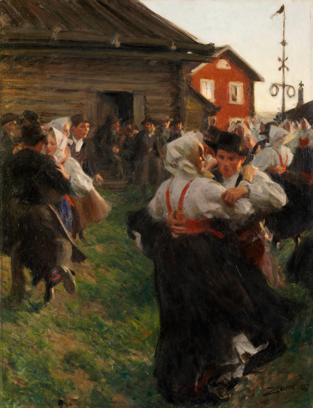 Anders Zorn, Mittsommertanz / 1903 von Anders Leonard Zorn