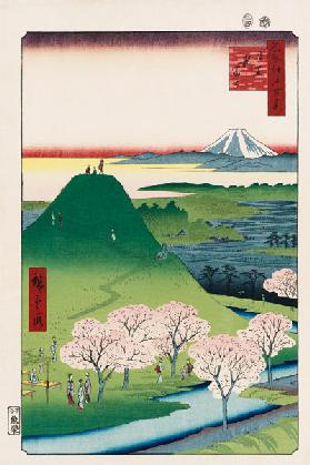 Neuer Fuji in Meguro (Einhundert Ansichten von Edo)