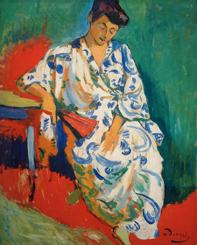 Woman with shawl, Madame Matisse with kimono von Andre Derain