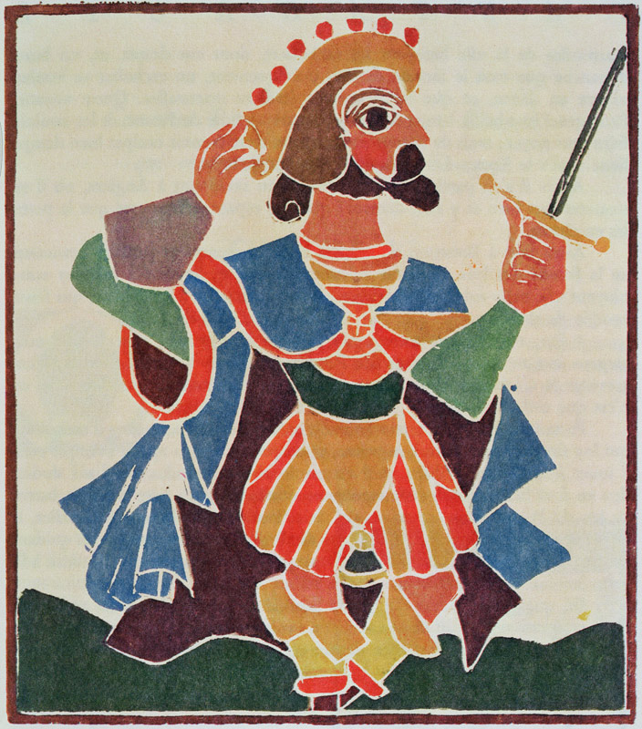 Epistemon, Pantagruels tutor, illustration from a limited edition of Pantagruel by Francois Rabelais von Andre Derain