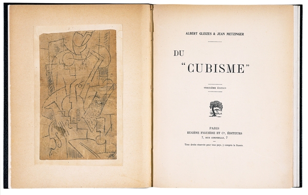 Frontispiece and title page of Du Cubisme by Albert Gleizes and Jean Metzinger (print & colour litho von Andre Derain