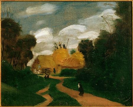 Landscape in the Ile-de-France / The haystacks