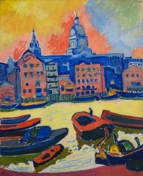 London: St. Pauls Cathedral seen from the Thames von Andre Derain