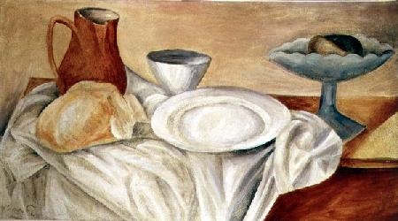 Still Life with a Fruit Dish and Bread