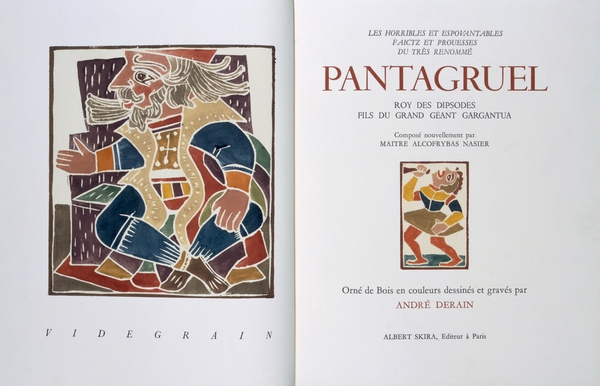 Title Page of Les horribles et espouvantables faictz et prouesses du tres renomme Pantagruel, Roy de von Andre Derain