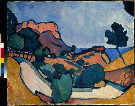 Path between mountains (Southern France)