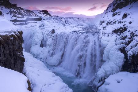 Frozen waterfall