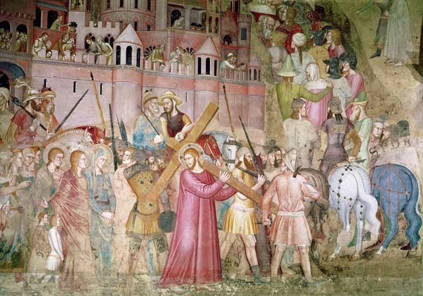 The Road to Calvary, from the Spanish Chapel von Andrea  di Bonaiuto