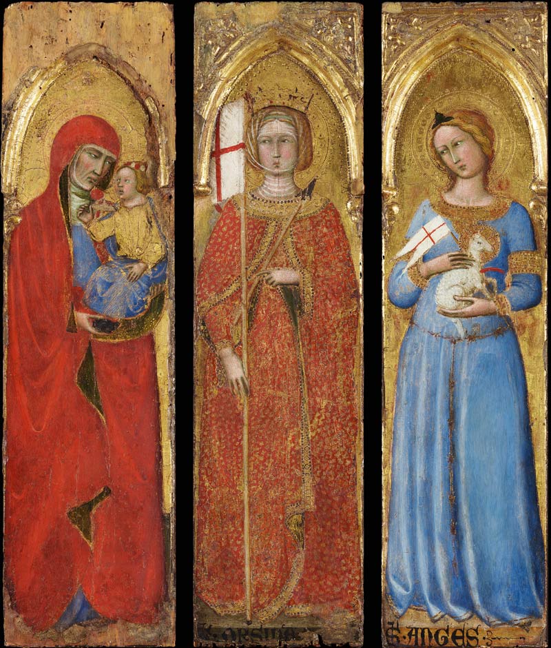 Hl. Anna mit dem Marienkind, Hl. Ursula, Hl. Agnes von Andrea di Vanni d'Andrea Salvani