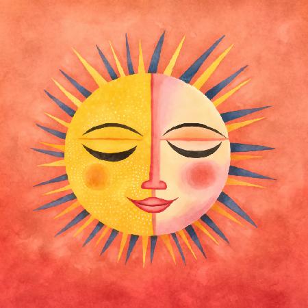 Whimsical Sun Face 1