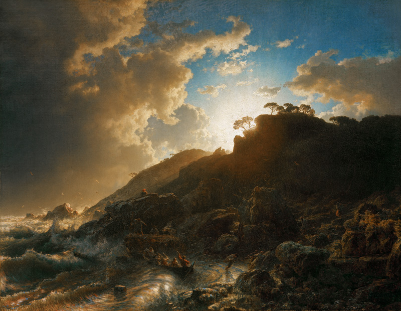 Sonnenuntergang nach Sturm von Andreas Achenbach