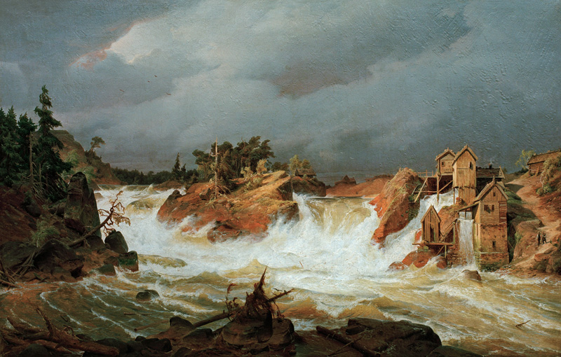 Trollhättanfälle von Andreas Achenbach