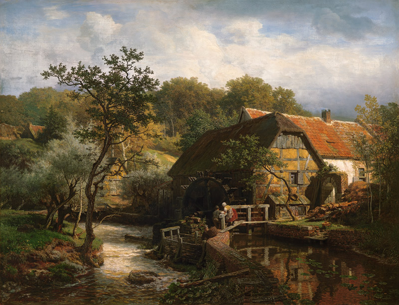 Westfälische Wassermühle von Andreas Achenbach