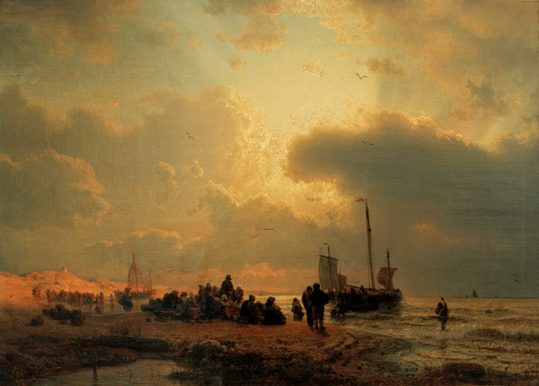 Strand von Scheveningen von Andreas Achenbach