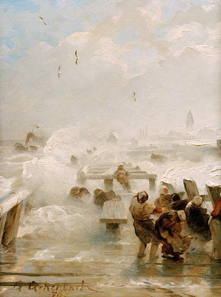 stürmischer Tag von Andreas Achenbach