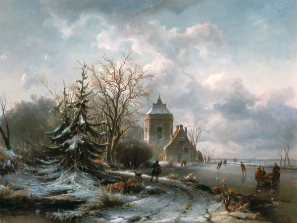 Winter Scene, 19th century von Andreas Schelfhout