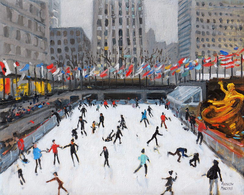 Christmas skating, Rockerfeller Ice Rink, New York von Andrew  Macara