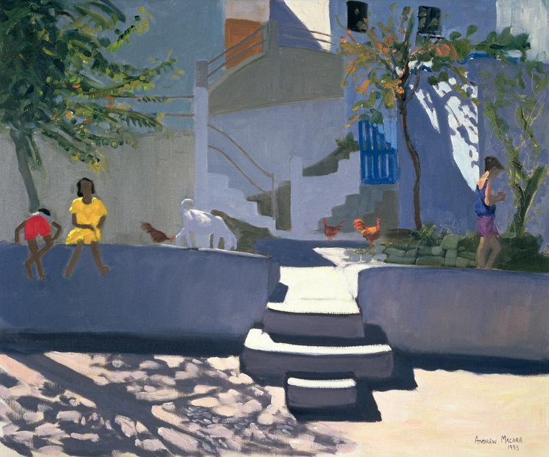 The Yellow Dress, Kos, 1993 (oil on canvas)  von Andrew  Macara