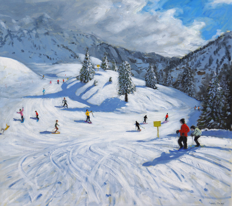 Skiing, Kitzbuhel von Andrew  Macara