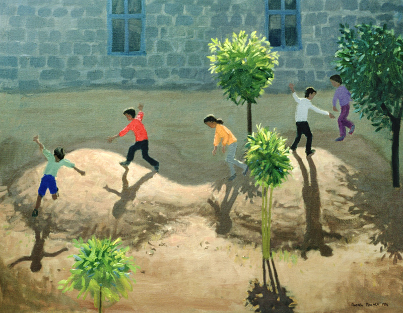 Playground, Lesbos, 1996 (oil on canvas)  von Andrew  Macara