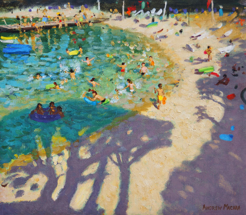 Tree shadows, on the beach, near Rovinj von Andrew  Macara