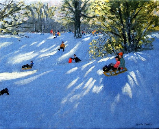 Early snow, Darley Park, Derby von Andrew  Macara