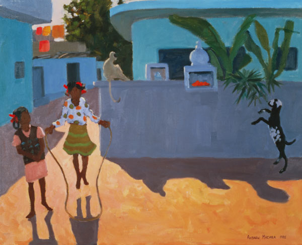 Girl Skipping, 1995 (oil on canvas)  von Andrew  Macara