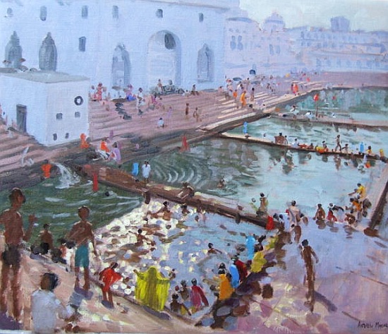 Pushkar ghats, Rajasthan von Andrew  Macara