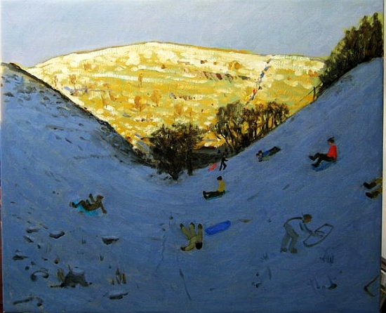 Valley and sunlit hillside, Lathkill Dale, Derbyshire von Andrew  Macara