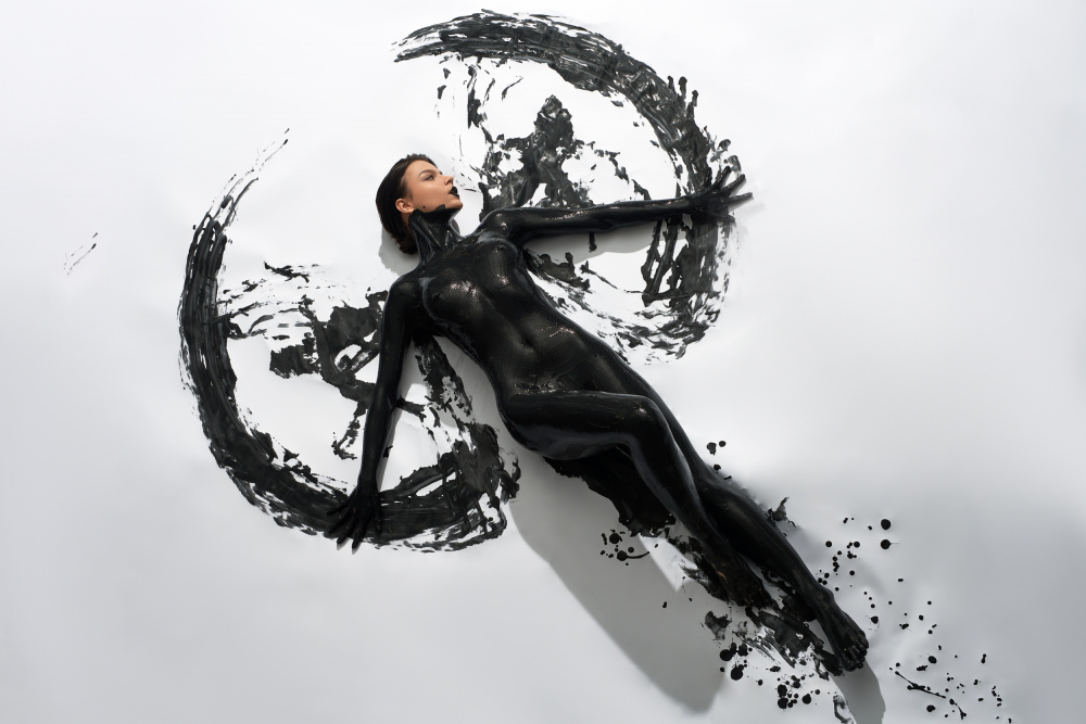 Dark angel on the white floor von Andrey Guryanov