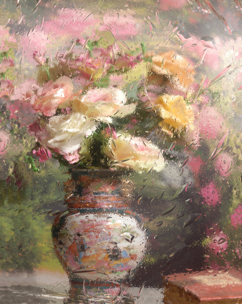 Still life with flowers von Andrey Morozov