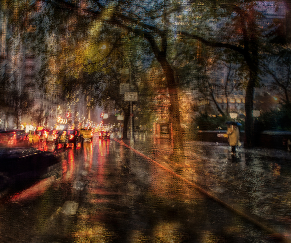 After-work traffic in the rain von Anette Ohlendorf