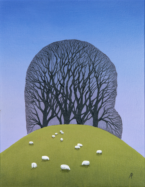 Hilltop with Sheep von Ann  Brain