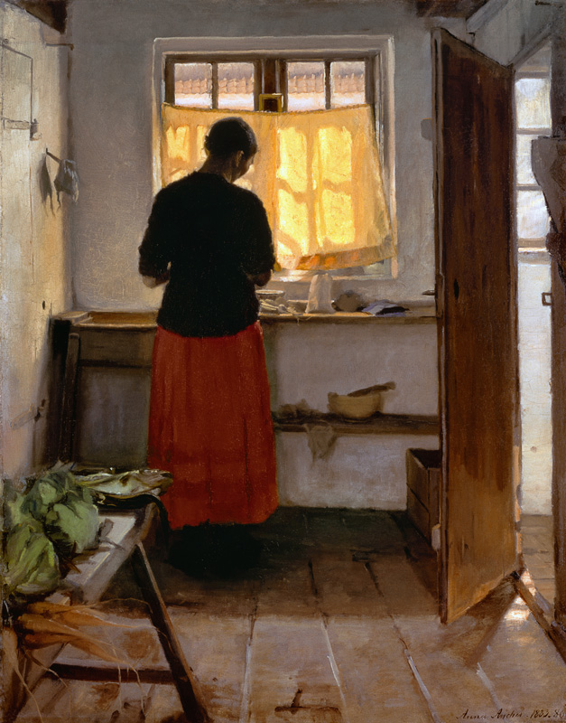 Das Maedchen in der Kueche von Anna Ancher