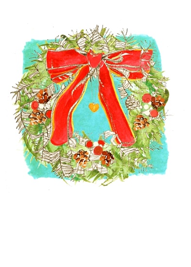 Christmas Wreath von Anna  Platts