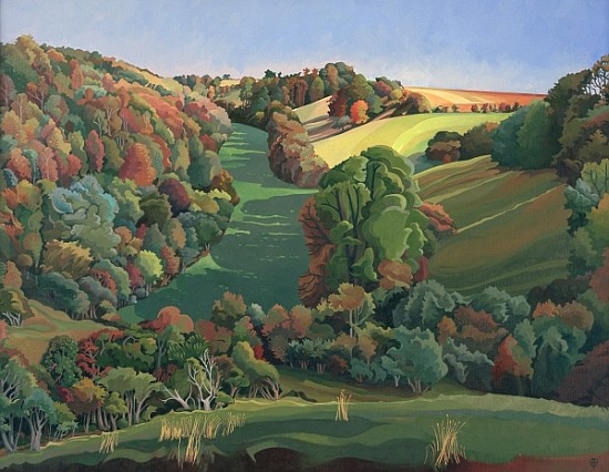 The Long Field, Yatton Keynell (oil on canvas)  von Anna  Teasdale