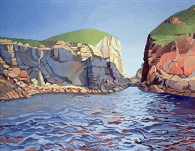 Land and Sea No. I, Ramsey Island (oil on canvas)  - Anna  Teasdale