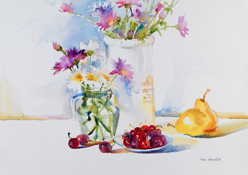 Cherries and Pears von Anne Hannaford 