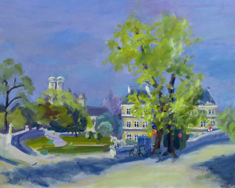 Jardins de Luxembourg (oil on canvas)  von Anne  Durham
