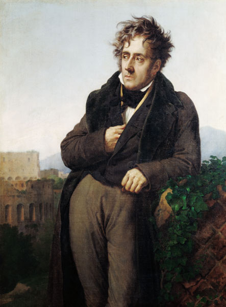 Portrait of Francois Rene (1768-1848) Vicomte de Chateaubriand von Anne-Louis Girodet de Roucy-Trioson