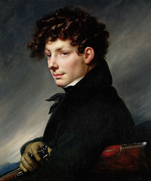 Portrait of a Young Man as a Hunter von Anne-Louis Girodet de Roucy-Trioson