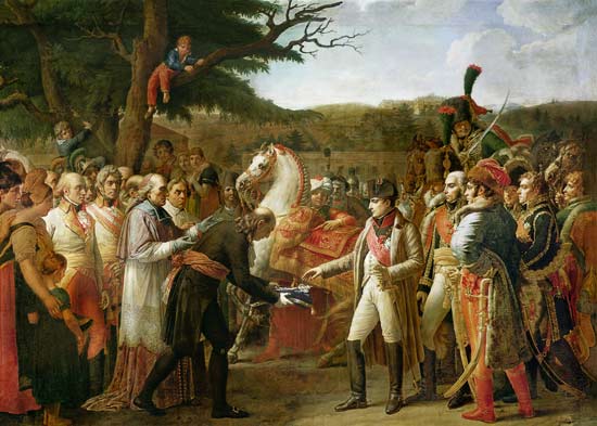 Napoleon Bonaparte (1769-1821) Receiving the Keys of Vienna at the Schloss Schonbrunn, 13th November von Anne-Louis Girodet de Roucy-Trioson