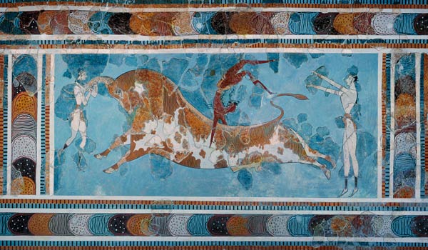 Das Toreador Fresco, Knossos Palast, Kreta von Anonymous