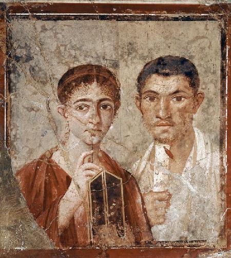 Portrait of a Couple, thought to be Paquio Proculo and his wife, from the House of Paquio Proculo,Po